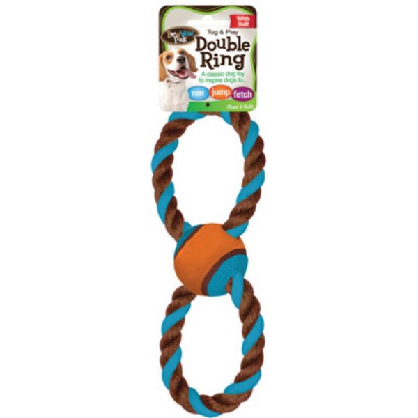 Bow Wow Pals Double Ring W/Ball Pet Toy 8829